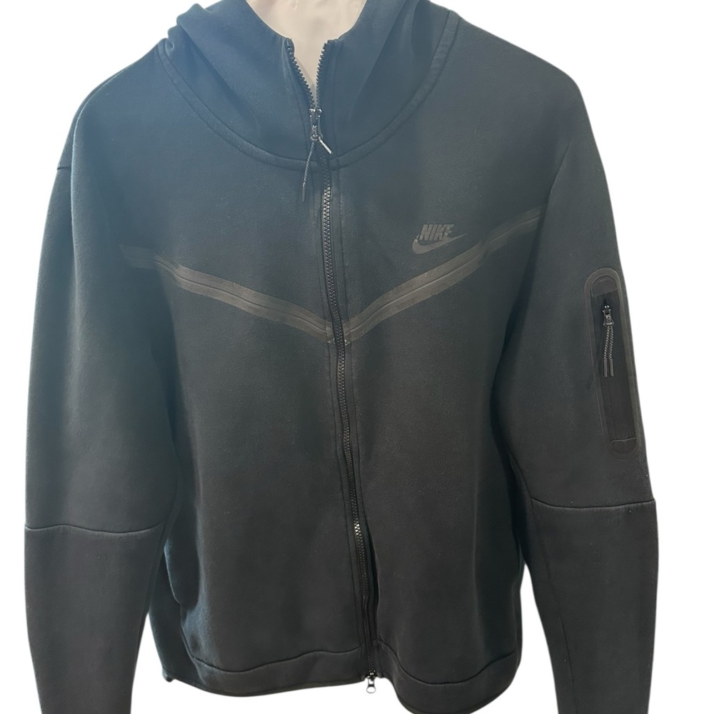 Nike tech fleece  Black Hoodie with Tag Detail